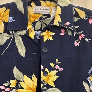 Alfred Dunner Floral Navy Jacket Petite 6 Like new